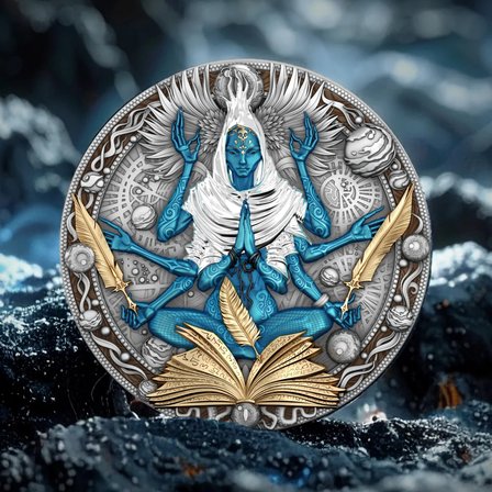 AgaKulche Hint Tanrı Cobellian Gümüş Sikke Coin
