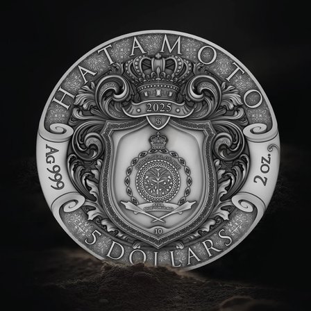 AgaKulche Siyah Samuray Gümüş Sikke Coin