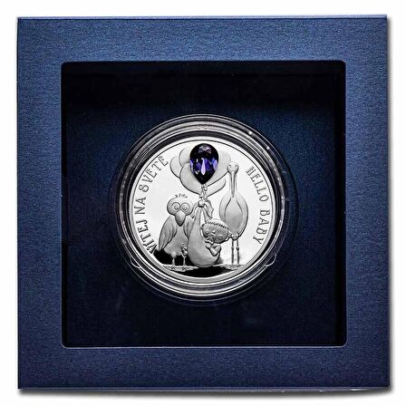 Silver Coin Crystal Coin- Hello Baby 2023 Proof