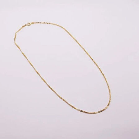 AgaKulche Altın Zincir Singapur (İçi Boş)