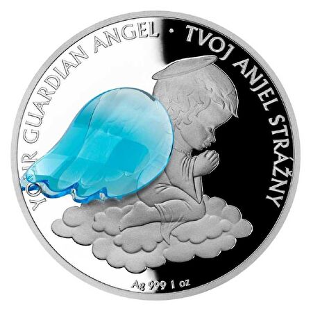 Your Guardian Angel SK Proof 1 Ons Gümüş Sikke Coin (999.0)