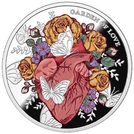 Garden of Love 500 CFA Gümüş Sikke Coin (999.0)