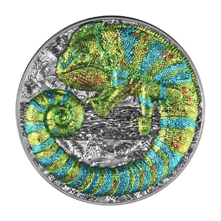 Chameleon 2023 2 Ons 62.20 Gram Gümüş Sikke Coin (999)