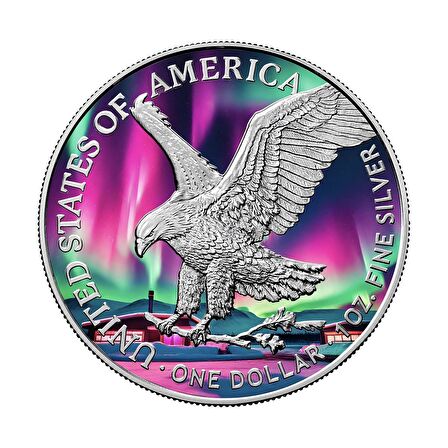 Walking Liberty Northern Lights 2024 1 Ons 31.10 Gram Gümüş Sikke Coin (999)