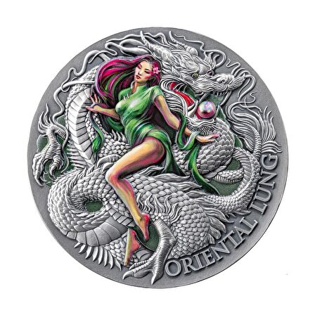 Oriental Lung Dragonology 2024 2 Ons 62.20 Gram Gümüş Sikke Coin (999)