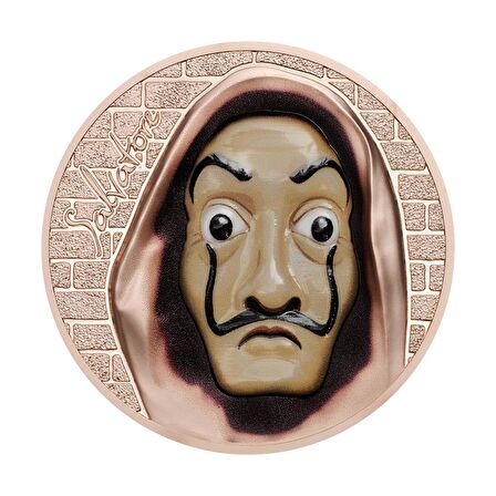 AgaKulche Salvador Dali Soygun Maskesi Gümüş Sikke Coin