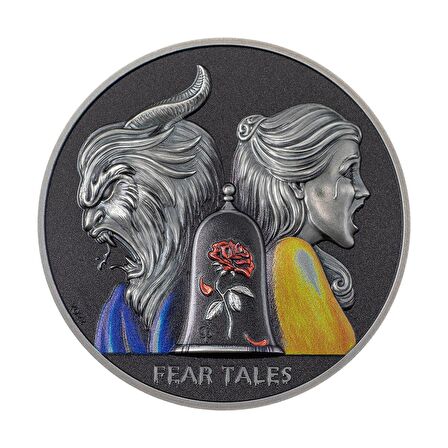 Beauty And The Beast Fear Tales 2022 2 Ons 62.20 Gram Gümüş Sikke Coin (999)