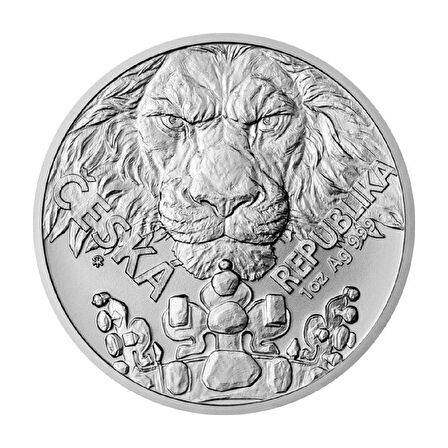 Czech Lion  2023 1 Ons 31.10 Gram Gümüş Sikke Coin (999)