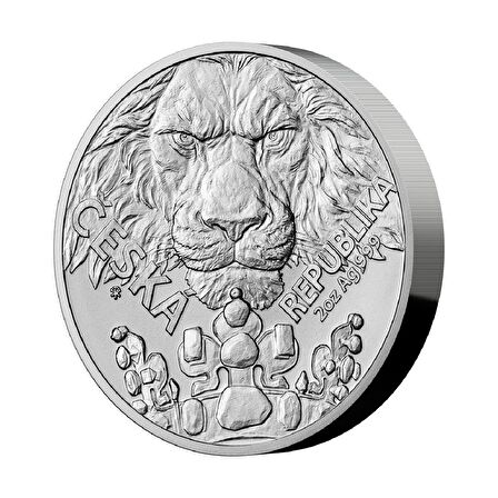 Czech Lion  2023 2 Ons 62.20 Gram Gümüş Sikke Coin (999)