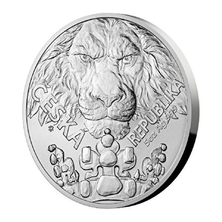 Czech Lion 2023 5 Ons 155.50 Gram Gümüş Sikke Coin (999)