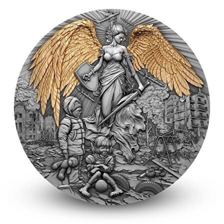 Guardian Angel 2 Ons 62.20 Gram Gümüş Sikke Coin (999)