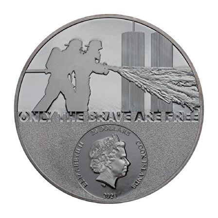 Real Heroes  Firefighter 2021 3 Ons 93.30 Gram Gümüş Sikke Coin (999)