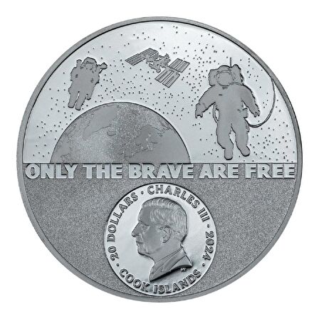 Real Heroes Astronaut 2024 3 Ons 93.30 Gram Gümüş Sikke Coin (999.9)