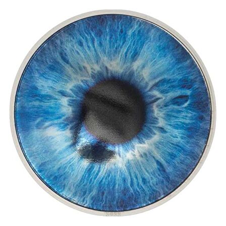 Colored Eyezed Ocean Blue 2022 1 Ons 31.10 Gram Gümüş Sikke Coin (999)