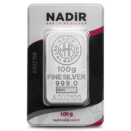 Nadir 100 Gram Külçe Gümüş (999.0)