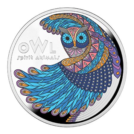 AgaKulche Owl Series Power Animals 2024 17.50 Gram Gümüş Sikke Coin (999.0)