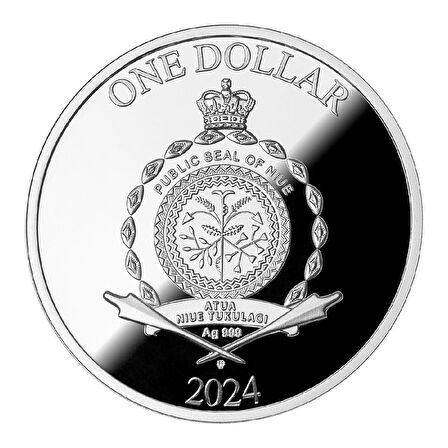AgaKulche Theseus 2024 1 Ons 31.10 Gram Gümüş Sikke Coin (999.0)