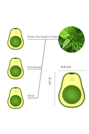TİNEKE AVOKADO Doğal Catnipli Yenilebilir Kedi Nanesi Otu Oyun Topu Oyuncağı Kedi Yalama Topu 1 ADET