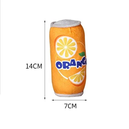 Teneke kola tarzında  Dayanıklı Sesli Köpek Oyuncağı  Orange 1 Adet