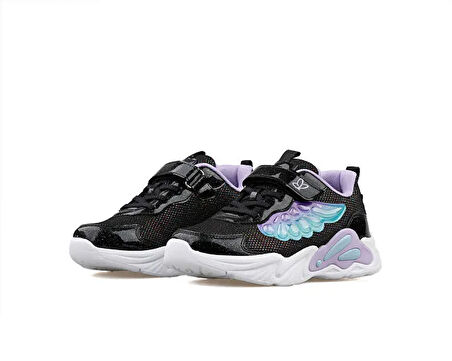 Pepino 1878 Filet Siyah Lila Unisex Çocuk Günlük Ayakkabı 1878-FILET-SIYAH-LILA Siyah