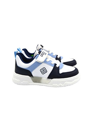 PEPİNO PY25-1603 PATİK ORTOPEDİ SPOR AYAKKABI BEYAZ LACİVERT BEBE MAVİ