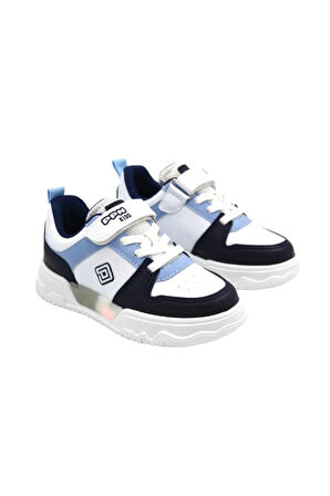 PEPİNO PY25-1603 PATİK ORTOPEDİ SPOR AYAKKABI BEYAZ LACİVERT BEBE MAVİ