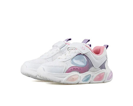 Pepino 1901 Patik Beyaz Pembe Unisex Çocuk Günlük Ayakkabı 1901-PATIK-BEYAZ-PEMBE Beyaz