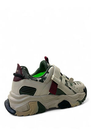 PEPİNO FK25-2021 FİLET ORTOPEDİ SPOR AYAKKABI KREM HAKİ BORDO