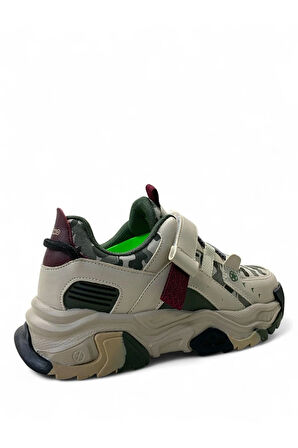 PEPİNO FK25-2021 FİLET ORTOPEDİ SPOR AYAKKABI KREM HAKİ BORDO