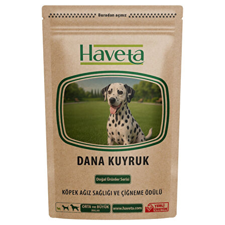 Kurutulmuş Dana Kuyruk 15cm 3 Adet