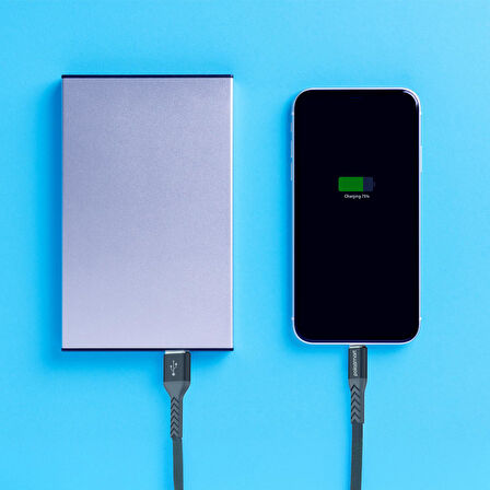 Polosmart PBS408 Lightning Şarj ve Data Kablosu 1.2 Metre Gri