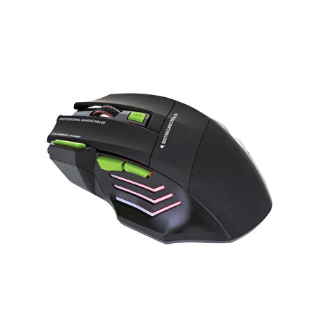 Polosmart PGS301 Kablolu RGB Aydınlatma 3200 DPI Ergonomik Tasarım Optik Gaming Oyuncu Mouse Siyah