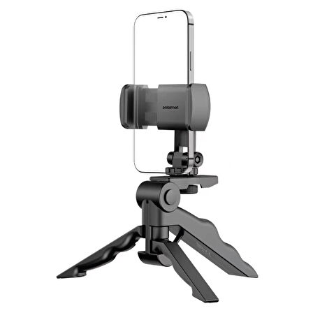 Polosmart PSM124 Masaüstü Taşınabilir 360 Derece Dönebilen Başlık Kaymaz Taban Tripod Monopod Siyah