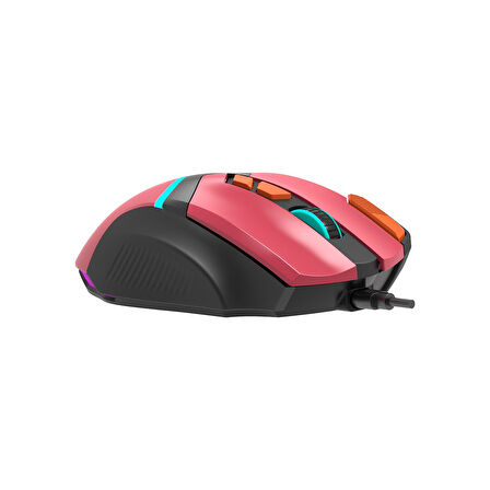 Polosmart PGM30 Kablolu RGB Led Aydınlatmalı 7200 DPI Gaming Oyuncu Mouse Kırmızı