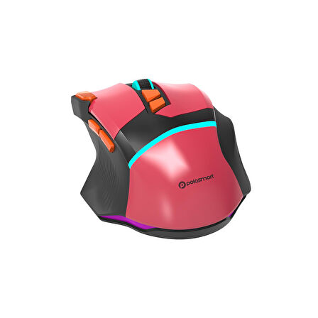 Polosmart PGM30 Kablolu RGB Led Aydınlatmalı 7200 DPI Gaming Oyuncu Mouse Kırmızı