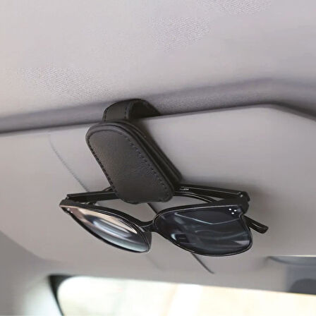 Space24 SP130 Araç İçi Gözlük Tutucu Manyetik Yumuşak Doku Tek Elle Kullanım Siyah