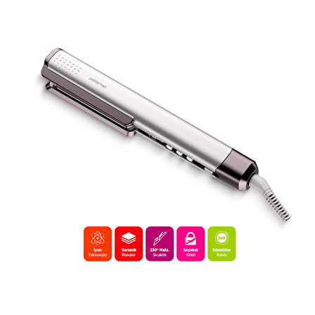 Polosmart PBS704 Kablolu 13 Kademeli Seramik Kaplamalı 63W Saç Düzleştirici Lila