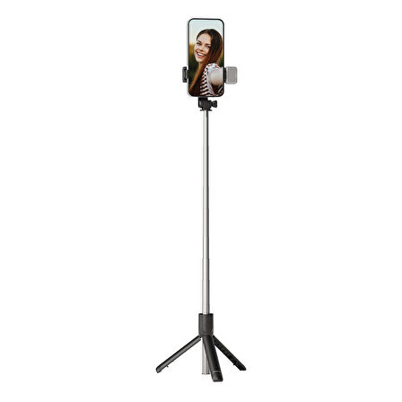 Polosmart PSM137 Işıklı Uzaktan Kumandalı Tripod Siyah