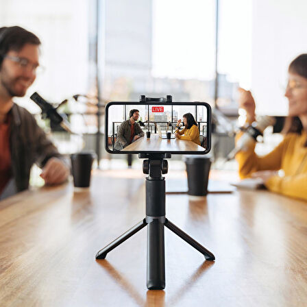 Polosmart PSM137 Işıklı Uzaktan Kumandalı Tripod Siyah