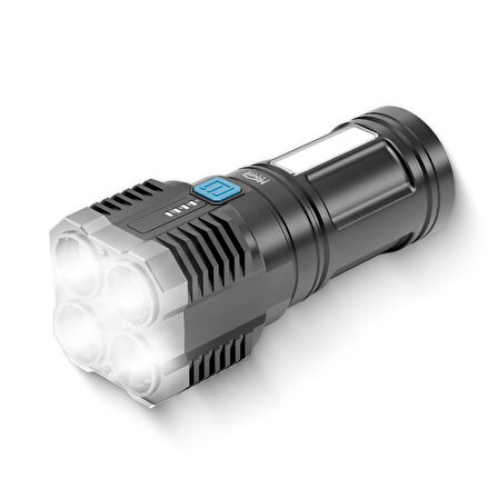 House Pratik HPR100 Şarjlı 4 Modlu 1200 mAh El Feneri 270 Lümen Siyah