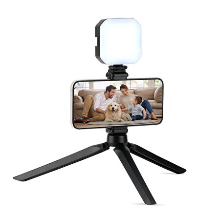 Polosmart PBS142 Pilli Led Işıklı Tripod Siyah 