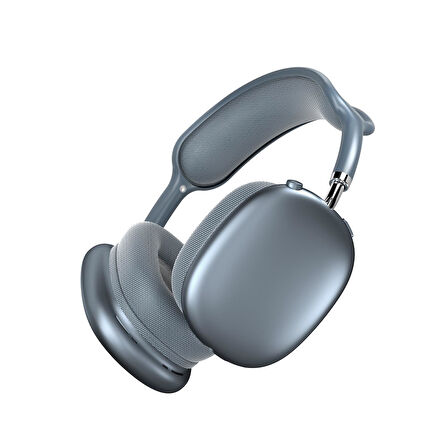 Polosmart PBS229 Kablosuz Bluetooth Şarjlı AUX TF Kart Girişli Kılıflı Kulak Üstü Kulaklık Mavi