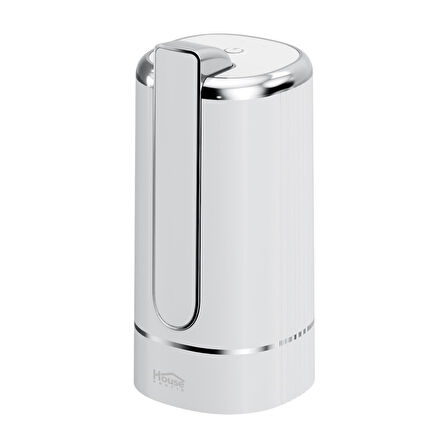 House Pratik HP82 Şarjlı Otomatik Type-C Girişli Damacana Su Pompası Beyaz