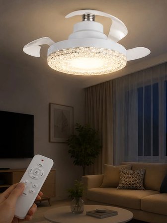 Hiva Hv-501 Gizli Pervaneli Led Ampul-Tavan Vantilatörü