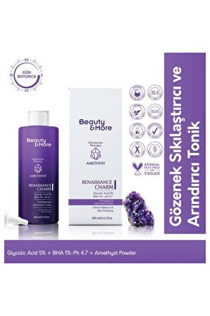 Beauty&more Ametist Renaıssance Charm Gözenek Sıkılaştırıcı Ve Arındırıcı Tonik 200 Ml Glycolic Acid