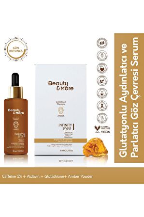 Beauty&More Amber Infinity Eyes Aydınlatıcı ve Parlatıcı Göz Çevresi Serumu 30 ml Caffeine 5% + Alda