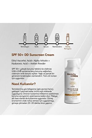 Beauty&more Amber Helios Spf 50 Dd Krem Formlu Güneş Kremi 50 ml Ethyl Ascorbic Acid Alpha Arbutin