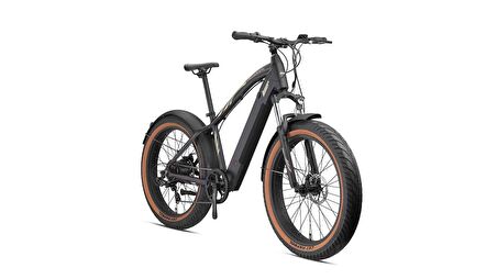 LOOP CRUISER 26 ELEKTRİKLİ FAT BIKE BİSİKLET 7Vites MD 17 MAT SİYAH -KAHVERENGİ