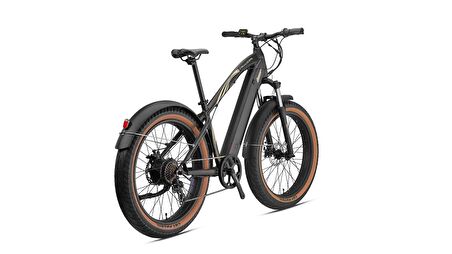 LOOP CRUISER 26 ELEKTRİKLİ FAT BIKE BİSİKLET 7Vites MD 17 MAT SİYAH -KAHVERENGİ