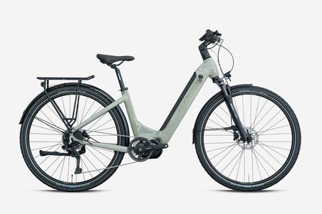 KRON ZEON - 28" - TREKKING Lady 17' - 9 Vites - Elektrikli - H.Disc - Parlak Bej - Yeşil